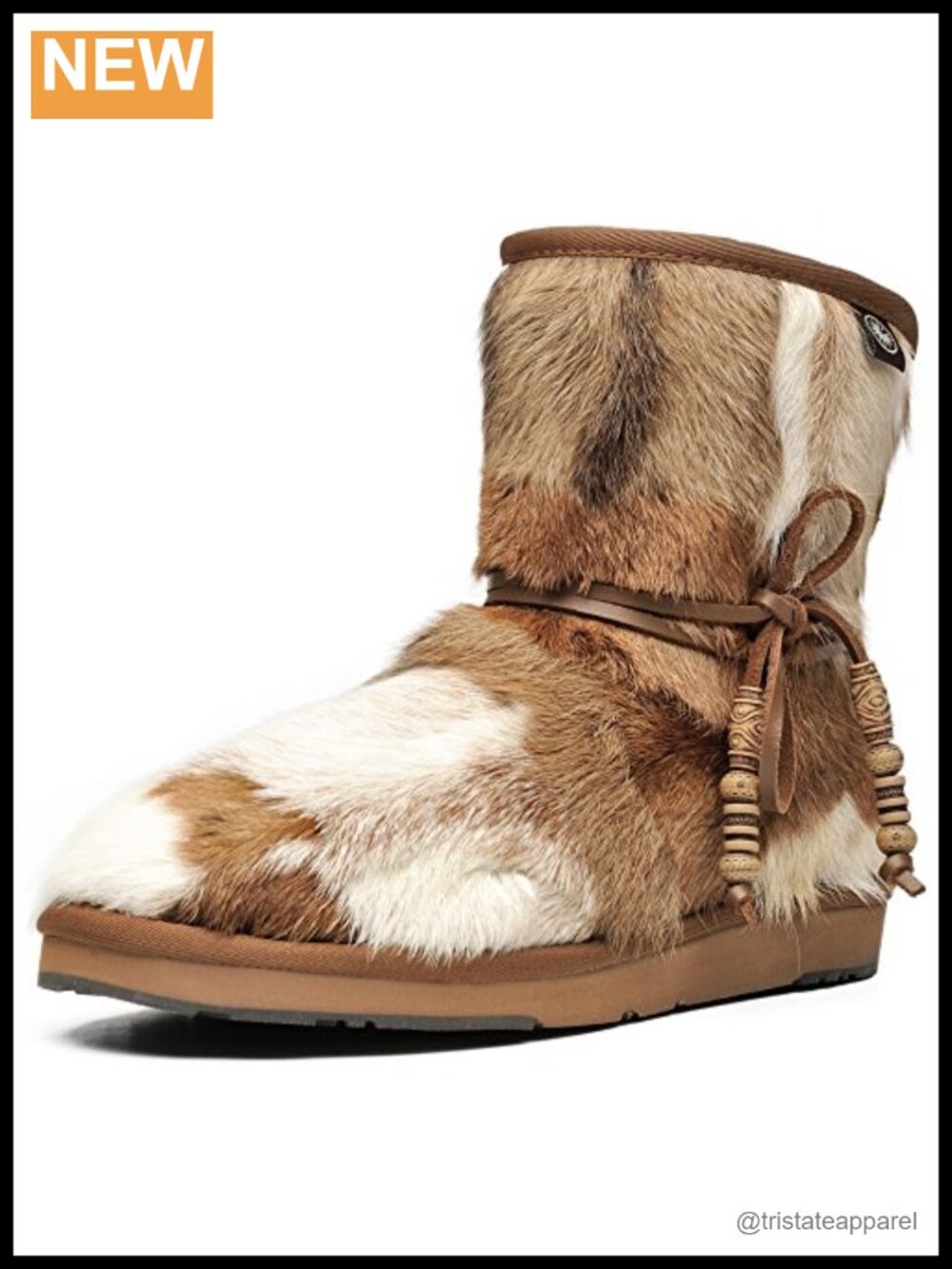 Warm Shearling Snow Boots With Wool Insole and EVA Midsole